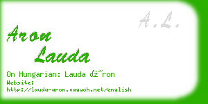 aron lauda business card